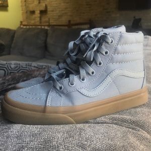 Grey high top gum sole Vans